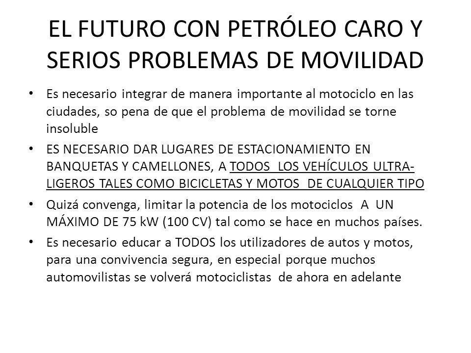 EL FUTURO CON PETRÓLEO CARO Y SERIOS PROBLEMAS DE MOVILIDAD