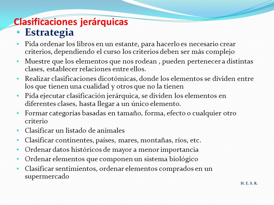 Clasificaciones jerárquicas