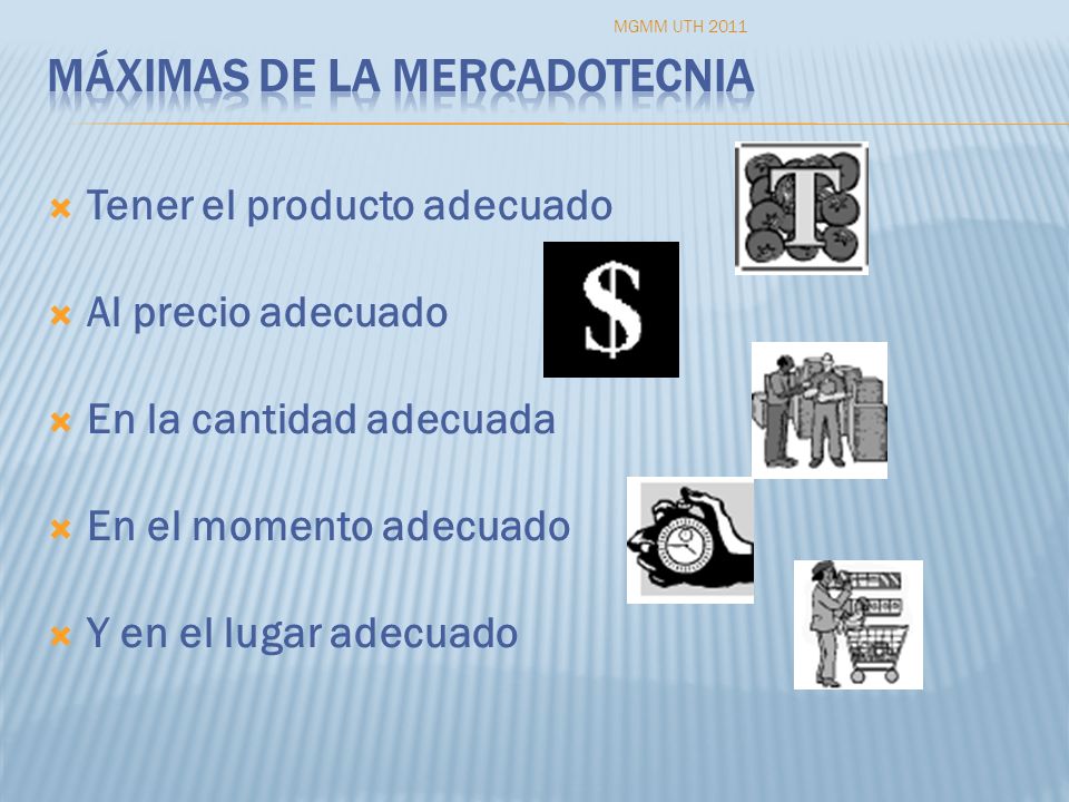 Máximas de la mercadotecnia
