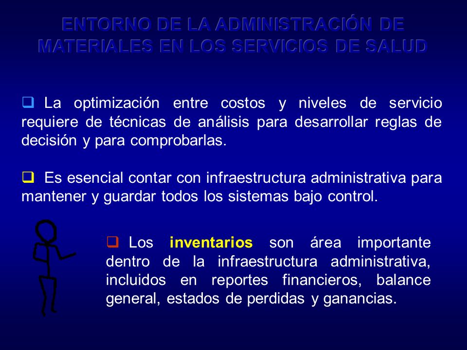 ENTORNO DE LA ADMINISTRACIÓN DE MATERIALES EN LOS SERVICIOS DE SALUD