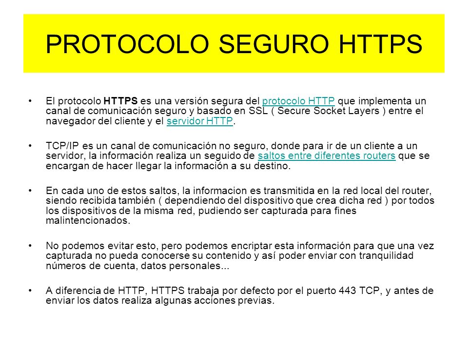 PROTOCOLO SEGURO HTTPS