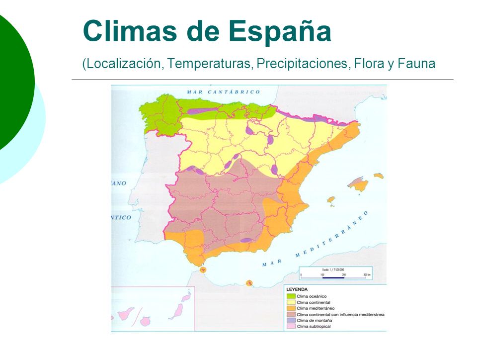 Climas de España (Localización, Temperaturas, Precipitaciones, Flora y Fauna