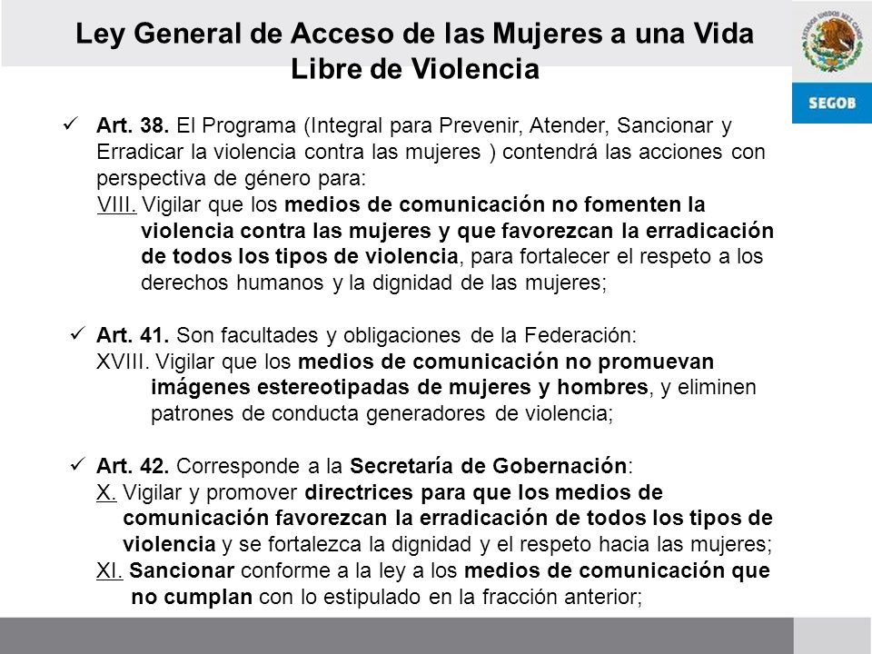 Ley General de Acceso de las Mujeres a una Vida Libre de Violencia
