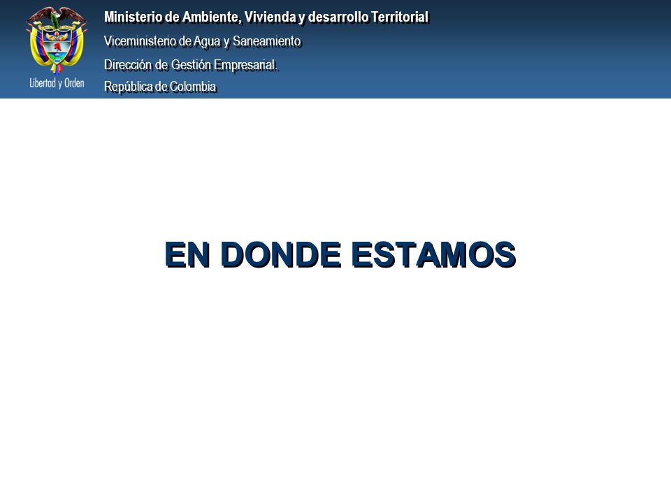 EN DONDE ESTAMOS