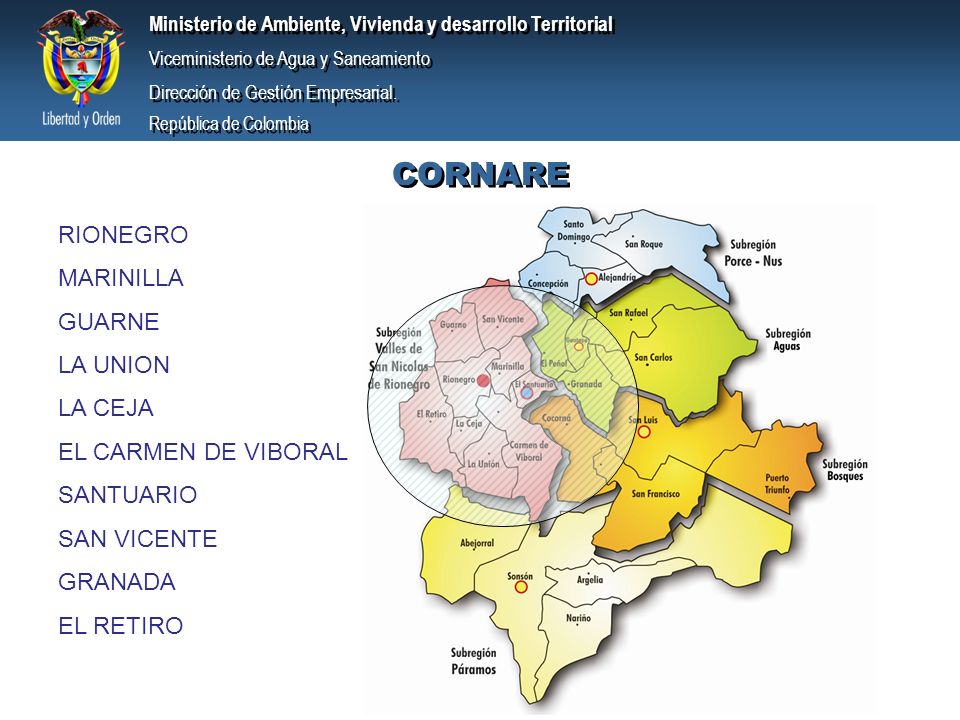 CORNARE RIONEGRO MARINILLA GUARNE LA UNION LA CEJA