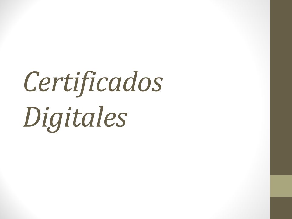 Certificados Digitales