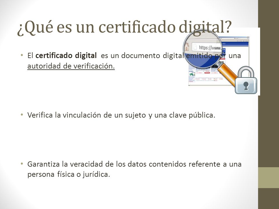 ¿Qué es un certificado digital