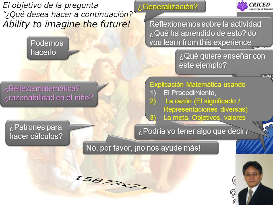 15873x7= Ability to imagine the future! El objetivo de la pregunta