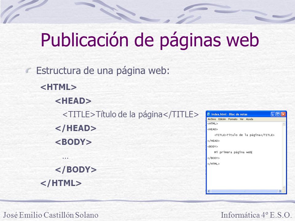 Publicación de páginas web