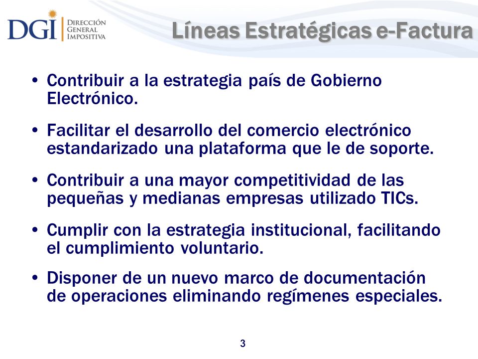 Líneas Estratégicas e-Factura