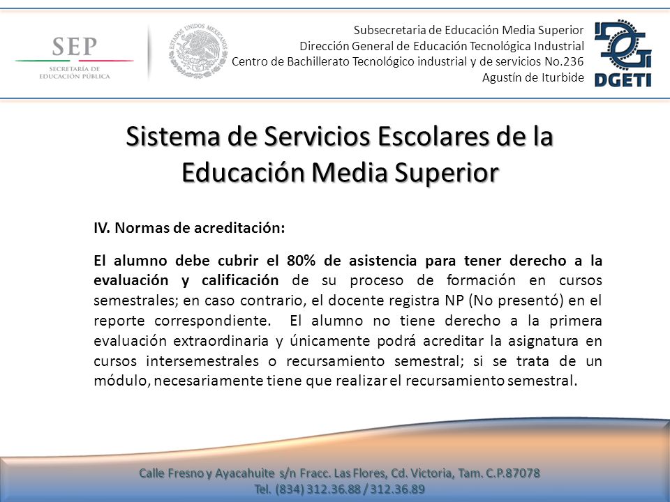 Sistema de Servicios Escolares de la Educación Media Superior