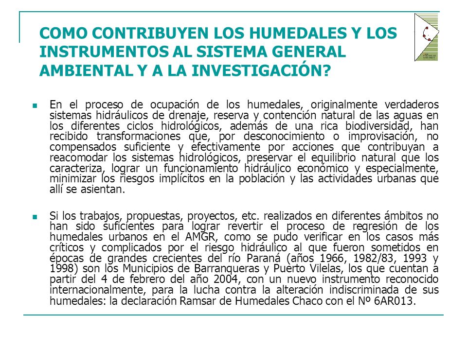 COMO CONTRIBUYEN LOS HUMEDALES Y LOS INSTRUMENTOS AL SISTEMA GENERAL AMBIENTAL Y A LA INVESTIGACIÓN