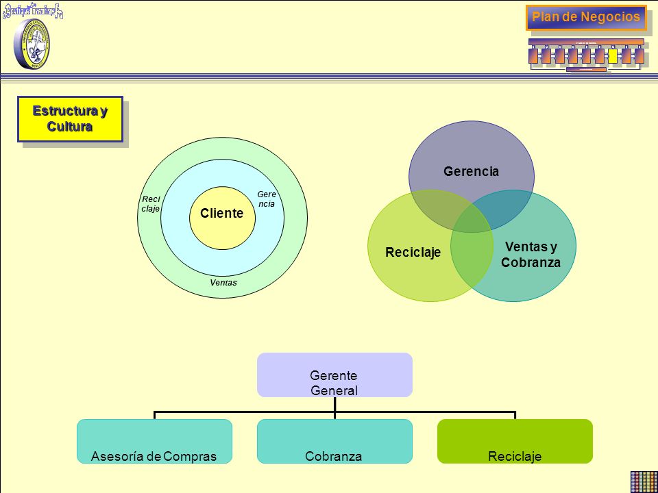 Plan de Negocios Estructura y Cultura Reciclaje Ventas y Cobranza