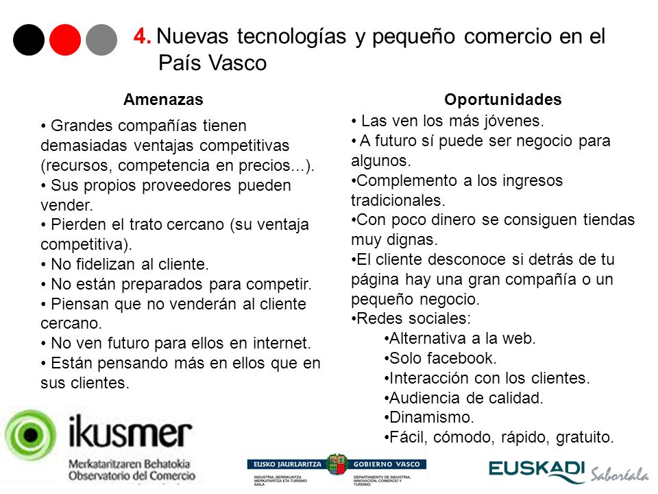 4. Nuevas tecnologías y pequeño comercio en el País Vasco