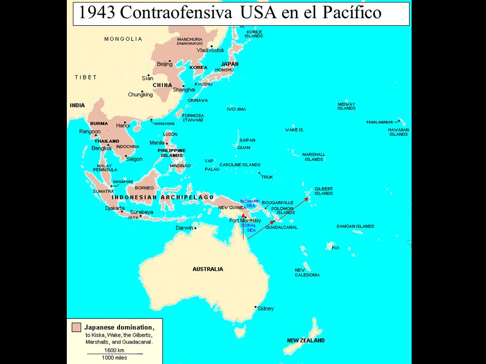 1943 Contraofensiva USA en el Pacífico