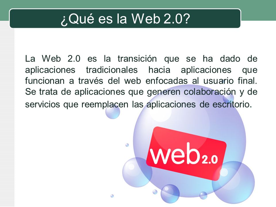 ¿Qué es la Web 2.0
