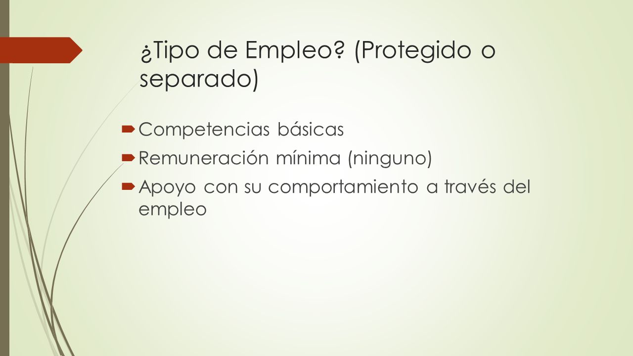 ¿Tipo de Empleo (Protegido o separado)