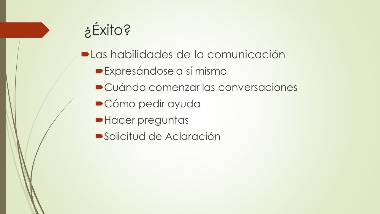 ¿Éxito Las habilidades de la comunicación Expresándose a sí mismo