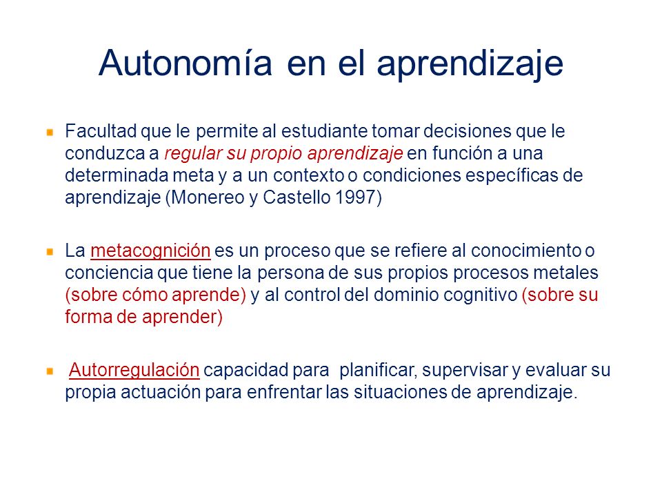 Autonomía en el aprendizaje