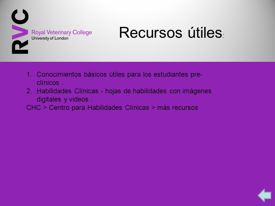 Recursos útiles: Conocimientos básicos útiles para los estudiantes pre-clínicos .