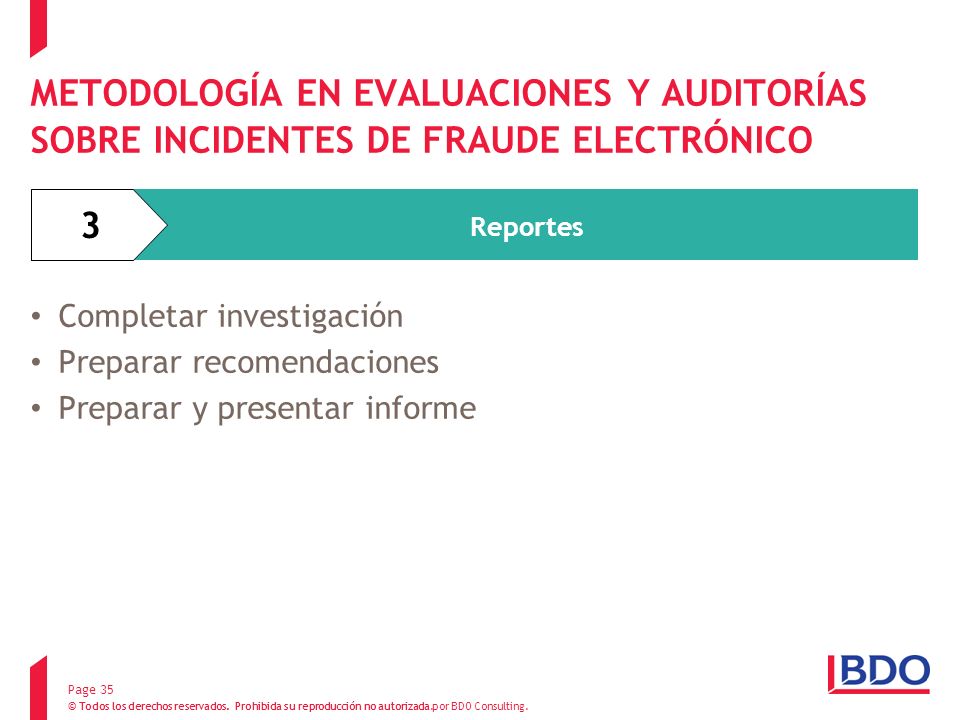 METODOLOGÍA EN EVALUACIONES Y AUDITORÍAS SOBRE INCIDENTES DE FRAUDE ELECTRÓNICO