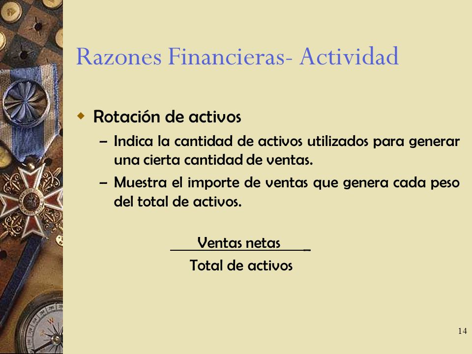 Razones Financieras- Actividad