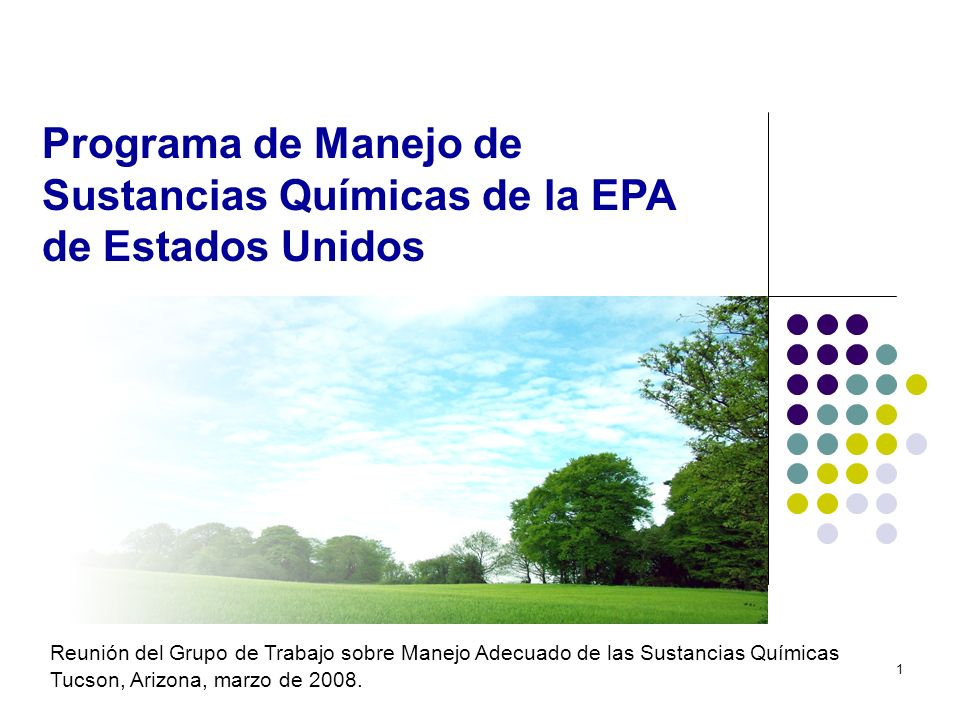 Programa de Manejo de Sustancias Químicas de la EPA de Estados Unidos