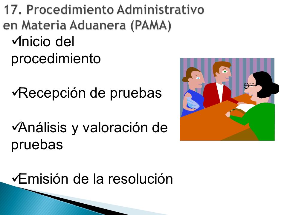 17. Procedimiento Administrativo en Materia Aduanera (PAMA)
