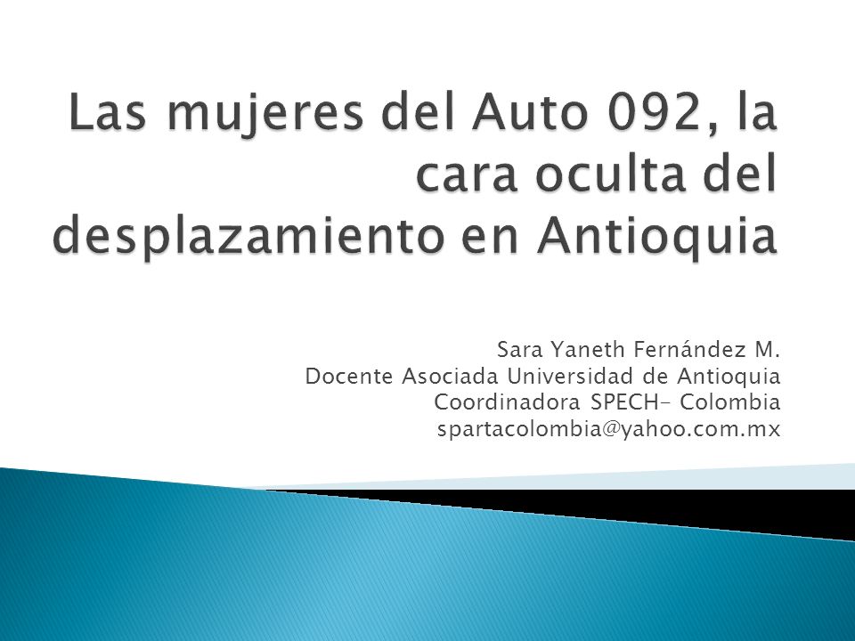 Las mujeres del Auto 092, la cara oculta del desplazamiento en Antioquia