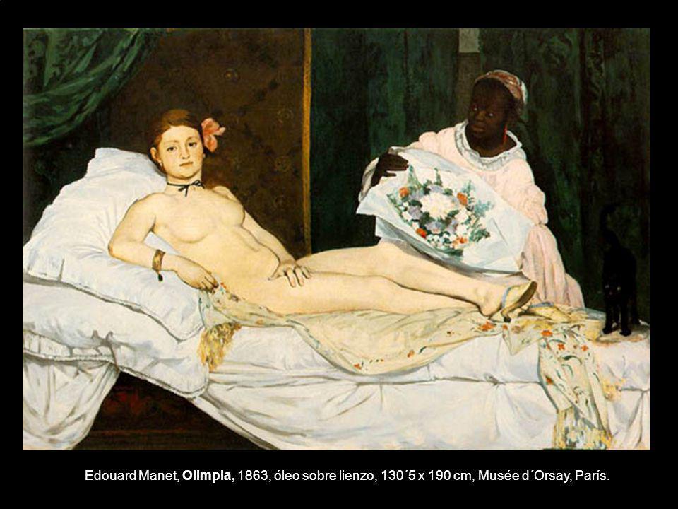 Edouard Manet, Olimpia, 1863, óleo sobre lienzo, 130´5 x 190 cm, Musée d´Orsay, París.