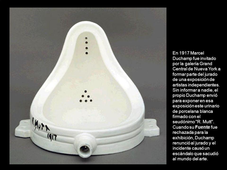 En 1917 Marcel Duchamp fue invitado por la galería Grand Central de Nueva York a formar parte del jurado de una exposición de artistas independientes.