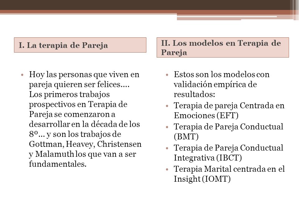 Estos son los modelos con validación empírica de resultados: