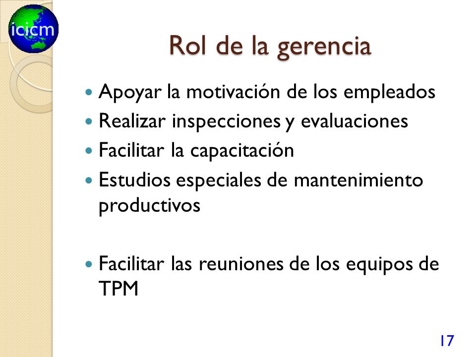 Rol de la gerencia Apoyar la motivación de los empleados