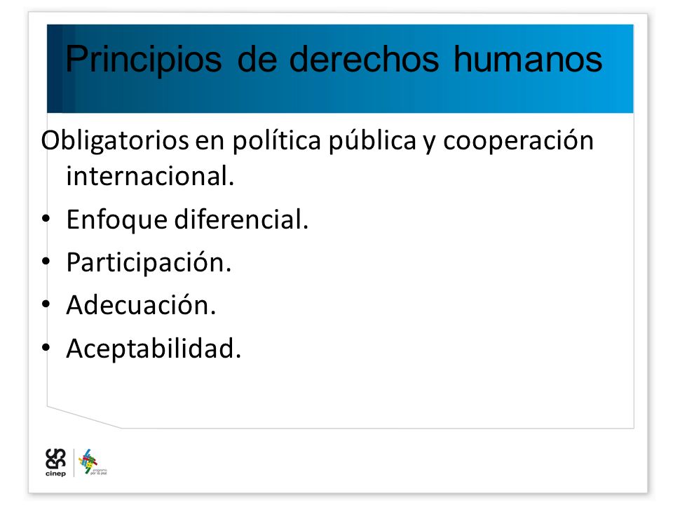 Principios de derechos humanos