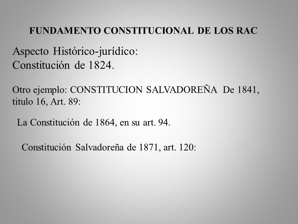 FUNDAMENTO CONSTITUCIONAL DE LOS RAC