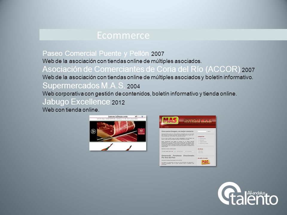 Ecommerce Asociación de Comerciantes de Coria del Río (ACCOR) 2007