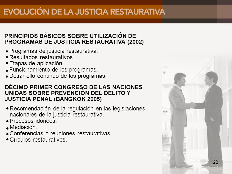 PRINCIPIOS BÁSICOS SOBRE UTILIZACIÓN DE PROGRAMAS DE JUSTICIA RESTAURATIVA (2002)