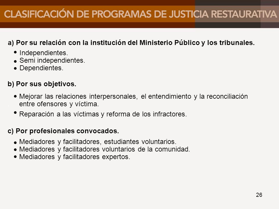 Por su relación con la institución del Ministerio Público y los tribunales.
