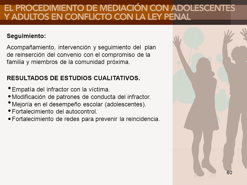 Seguimiento: Acompañamiento, intervención y seguimiento del plan. de reinserción del convenio con el compromiso de la.
