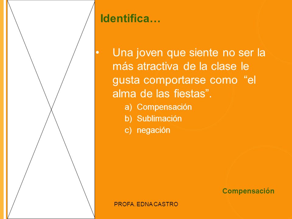 Identifica… Una joven que siente no ser la más atractiva de la clase le gusta comportarse como el alma de las fiestas .