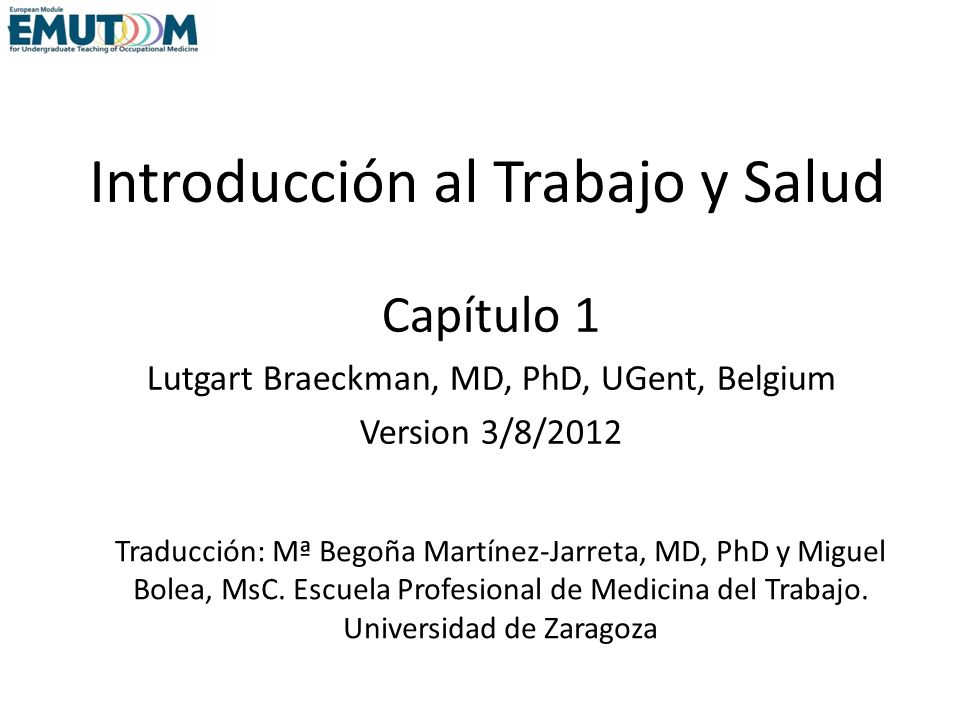 Introducción al Trabajo y Salud