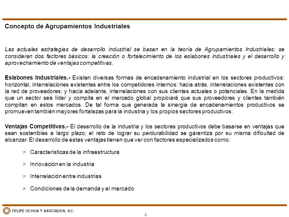 Concepto de Agrupamientos Industriales