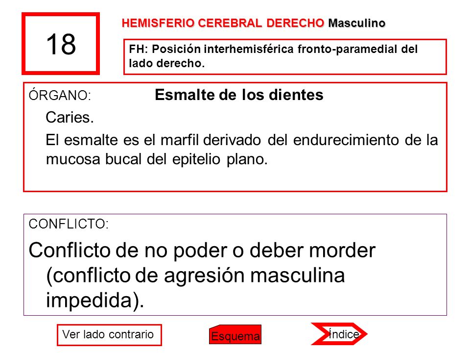 18 HEMISFERIO CEREBRAL DERECHO Masculino. FH: Posición interhemisférica fronto-paramedial del lado derecho.
