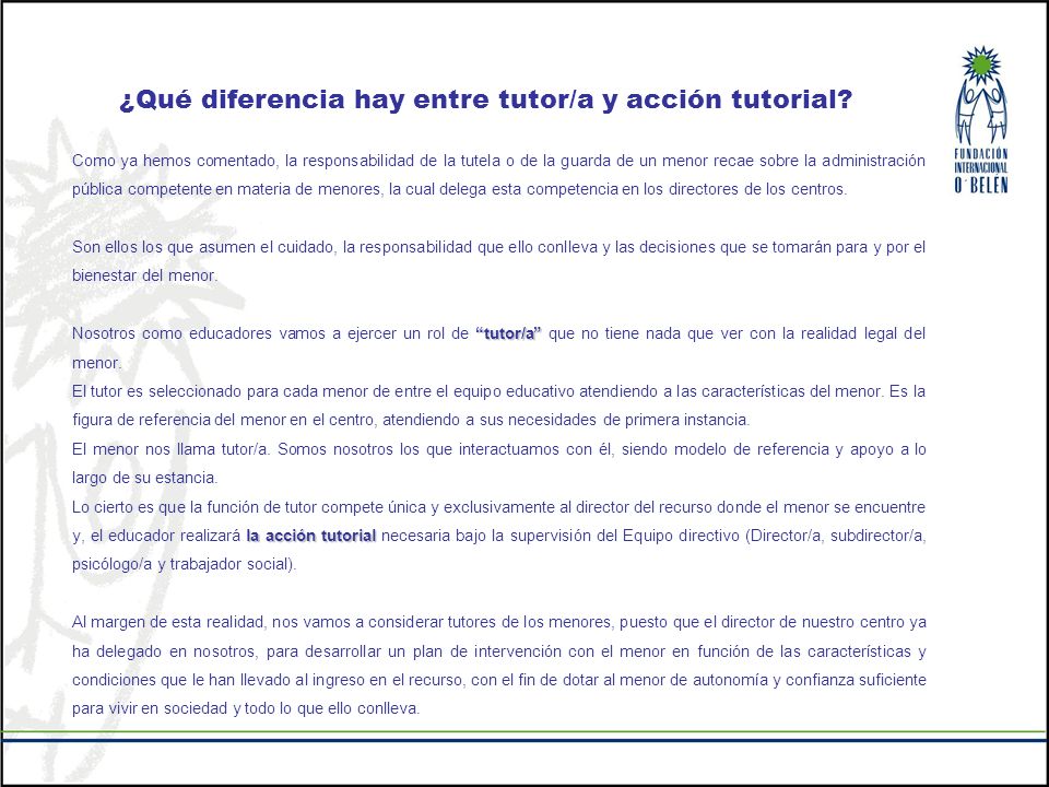 ¿Qué diferencia hay entre tutor/a y acción tutorial