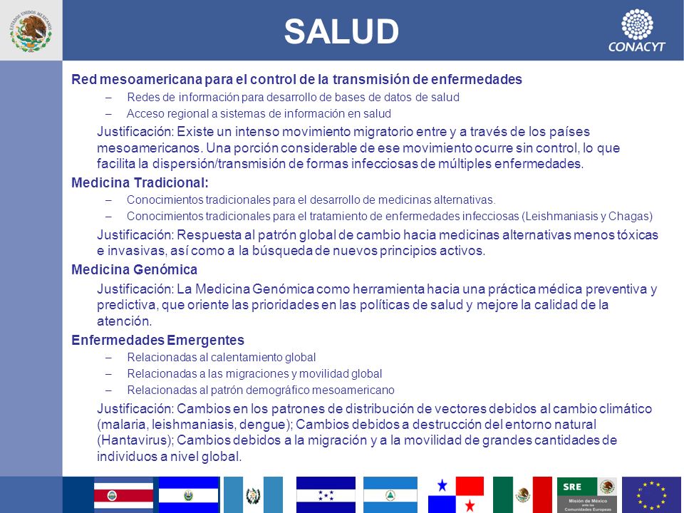 SALUD Red mesoamericana para el control de la transmisión de enfermedades. Redes de información para desarrollo de bases de datos de salud.