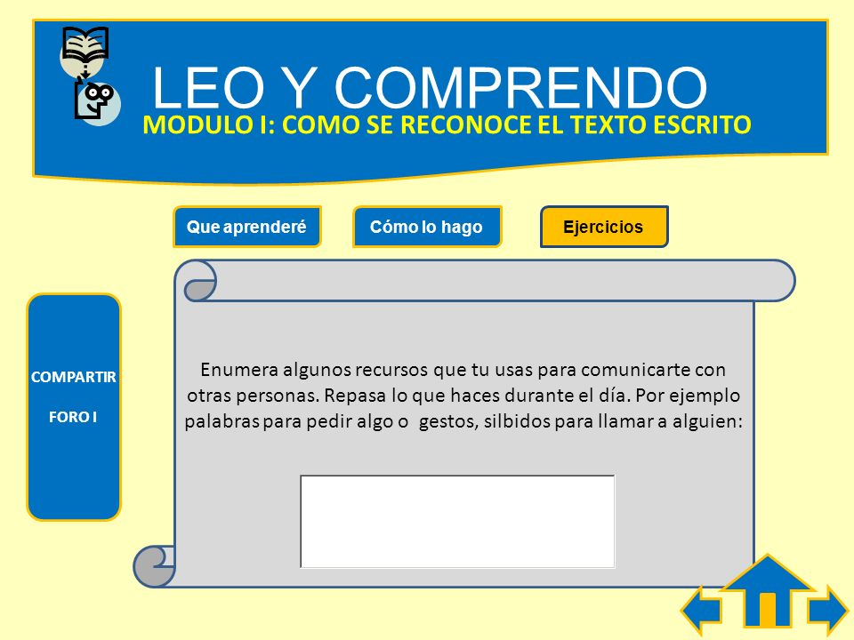 LEO Y COMPRENDO MODULO I: COMO SE RECONOCE EL TEXTO ESCRITO