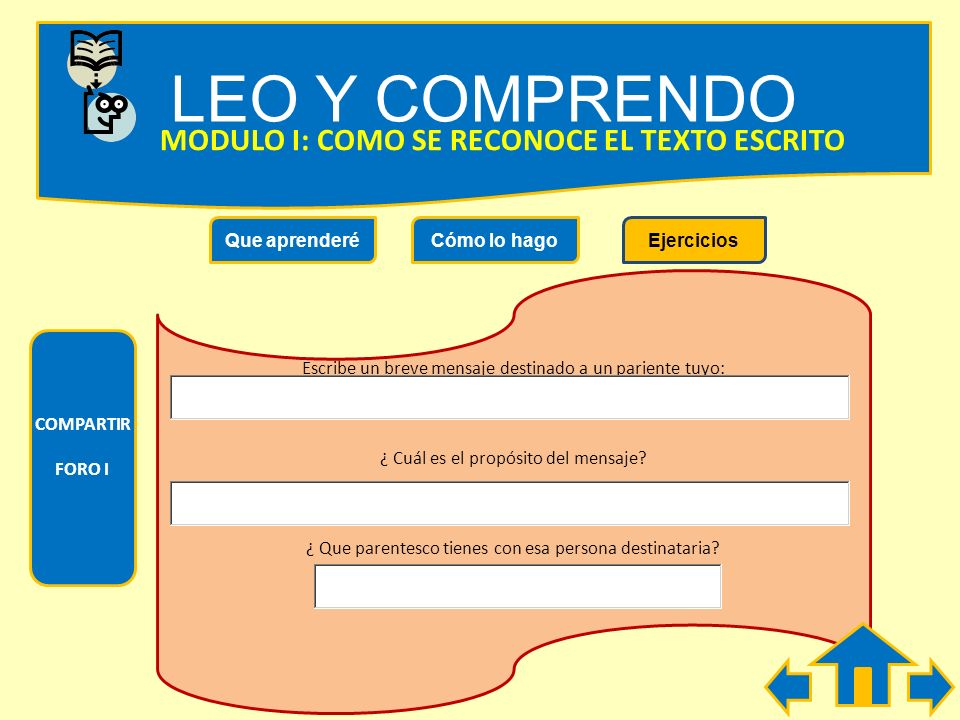 LEO Y COMPRENDO MODULO I: COMO SE RECONOCE EL TEXTO ESCRITO
