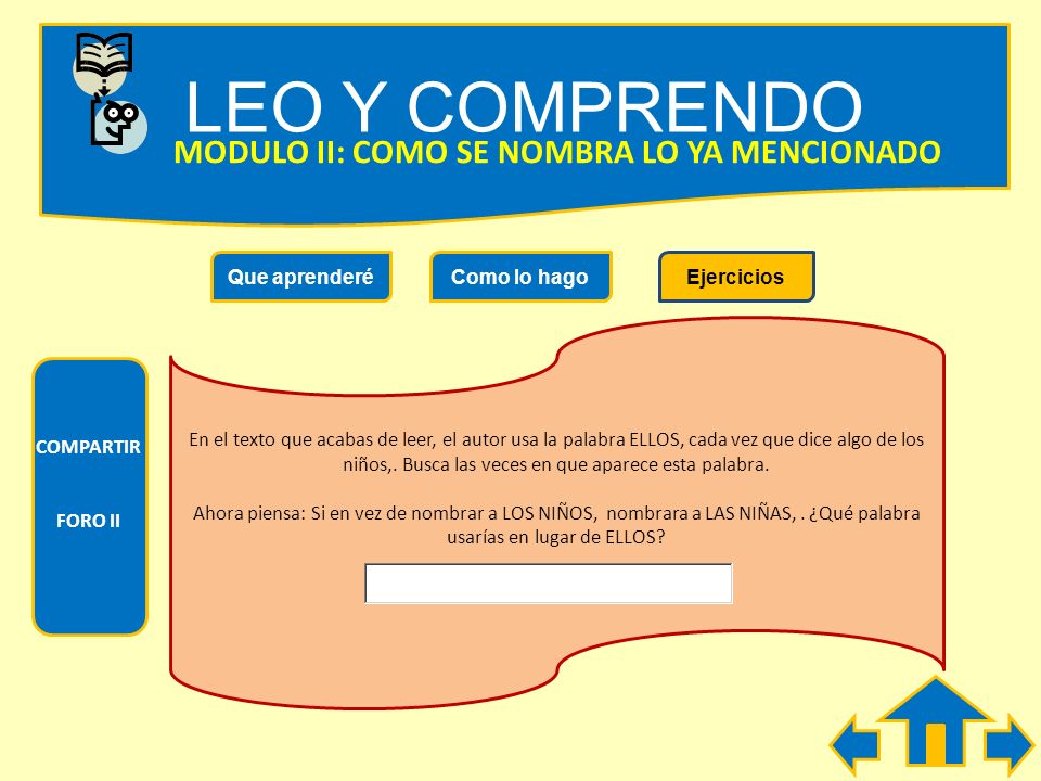 LEO Y COMPRENDO MODULO II: COMO SE NOMBRA LO YA MENCIONADO