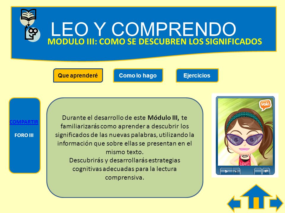 LEO Y COMPRENDO MODULO III: COMO SE DESCUBREN LOS SIGNIFICADOS