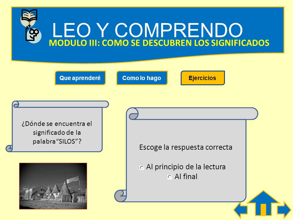 LEO Y COMPRENDO MODULO III: COMO SE DESCUBREN LOS SIGNIFICADOS